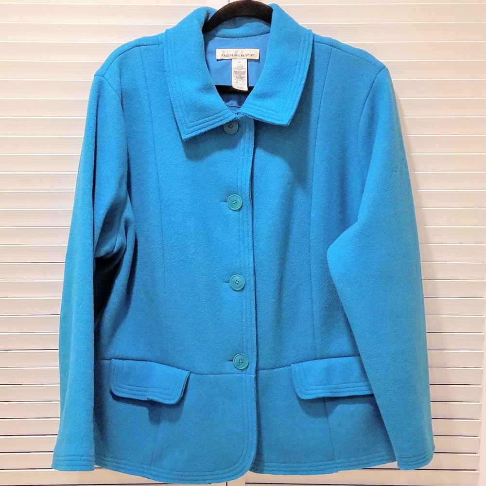 Spectacular Turquoise Wool Felt Jacket